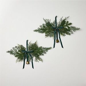 2pk 6" Cedar with Green Ribbon Mini Artificial Swag - Hearth & Hand
Magnolia